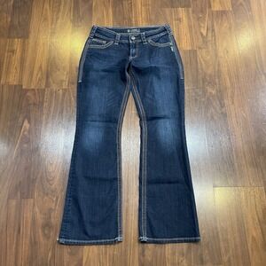 Silver Jeans Suki Surplus Bootcut Jeans Womens 30x32 Dark Wash Mid Rise Denim